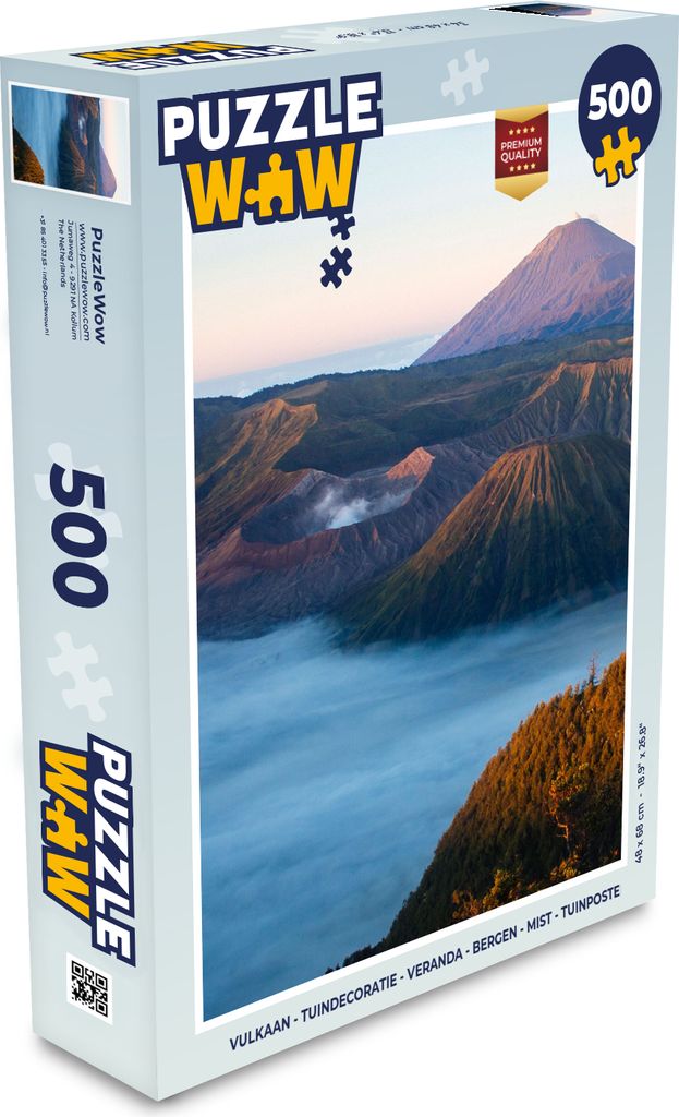 MuchoWow Puzzle 500 Teile Vulkan - Natur - Nebel - Denken - Spiel - Toy