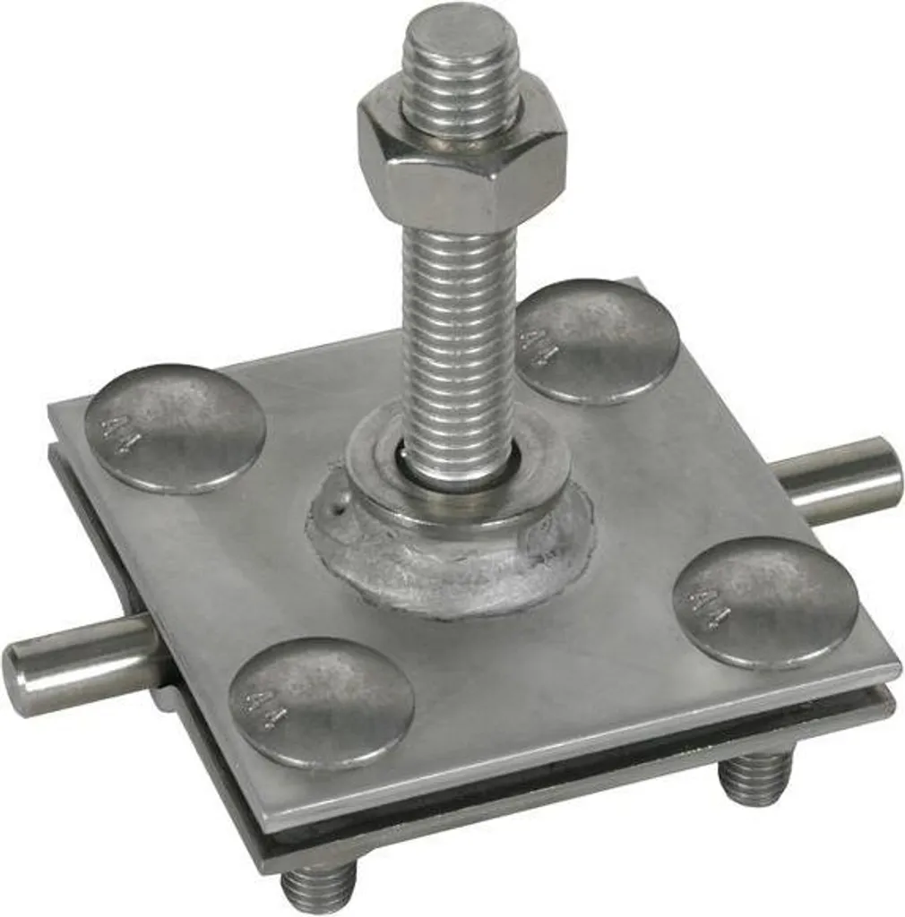 Connecteur de terre en inox V4A pour ruban plat et conducteur rond Dehn