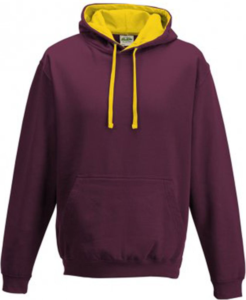 Awdis Kapuzenpullover / Kapuzen-Sweatshirt RW165 (2XL) (Burgunder/Goldgelb)