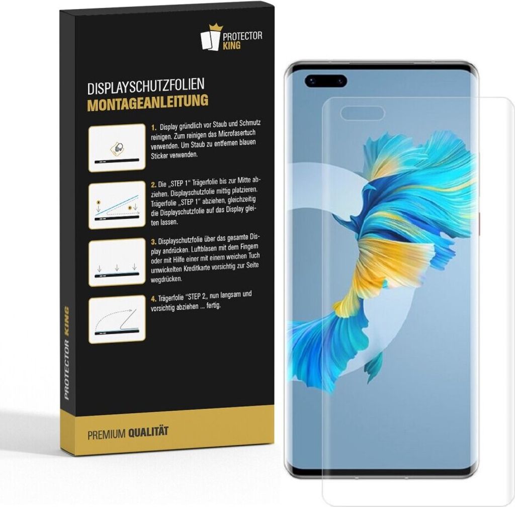 6x Displayfolie für Huawei Mate 40 Pro Plus FULL COVER Displayschutzfolie HD KLAR