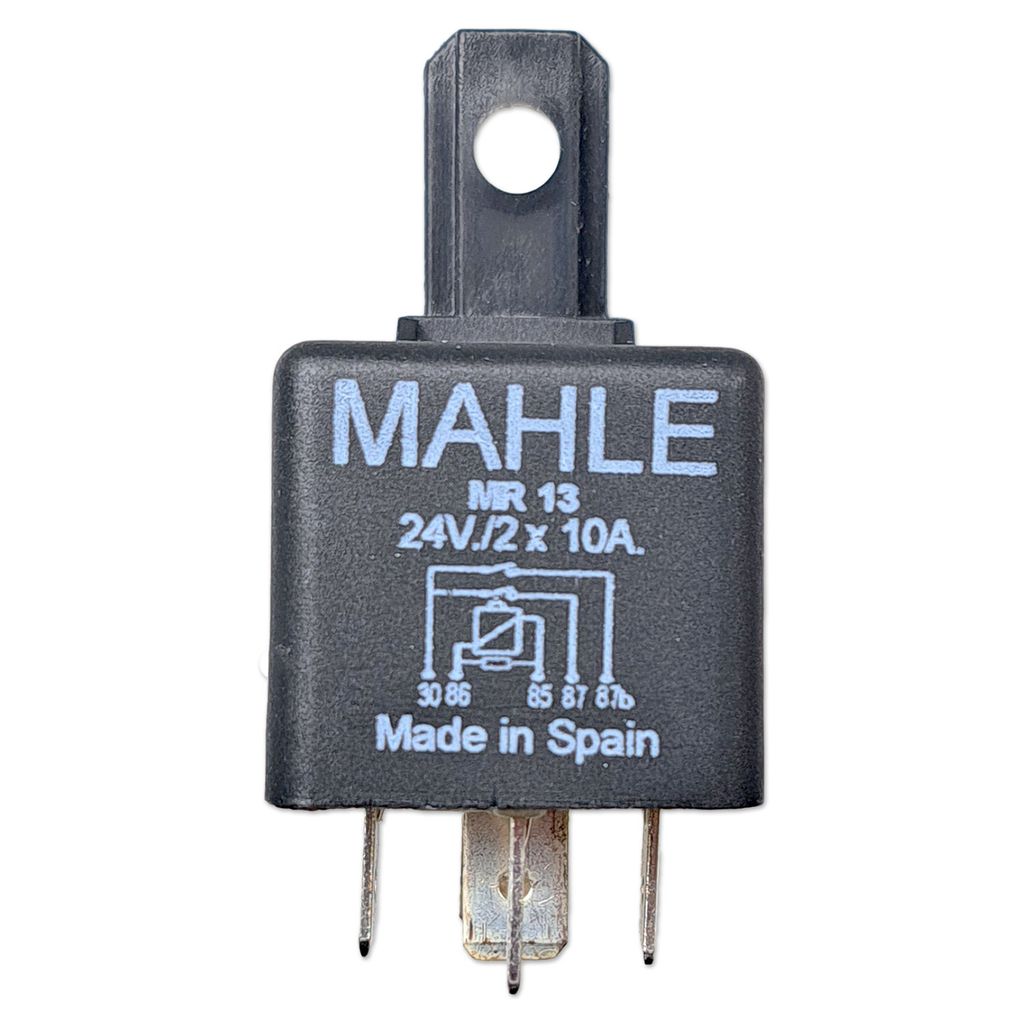 Relais | Mini | 5-polig | Doppelschließer (NO) | 24V | 2x10A | mit Widerstand