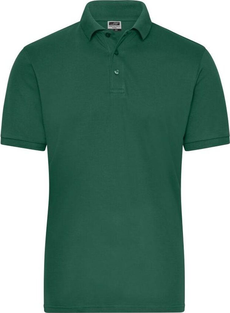Polo aus weichem Elastic-Piqué dark-green, Gr. 4XL