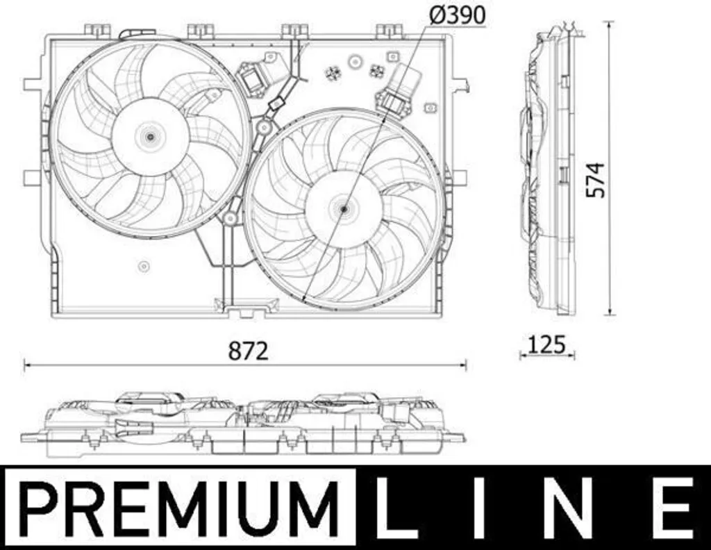 Ventilateur Moteur MAHLE CFF 550 000P Haute Efficacité pour Radiateur Ducato