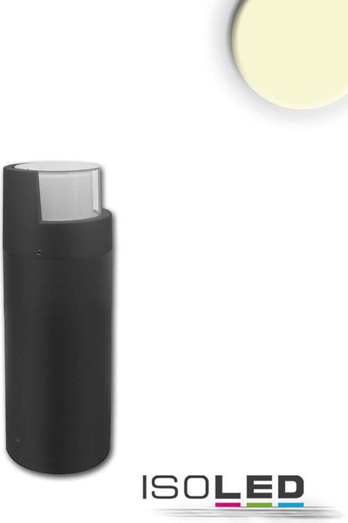ISOLED LED Wegeleuchte Poller-6, 30cm, 6W, sandschwarz, warmweiß