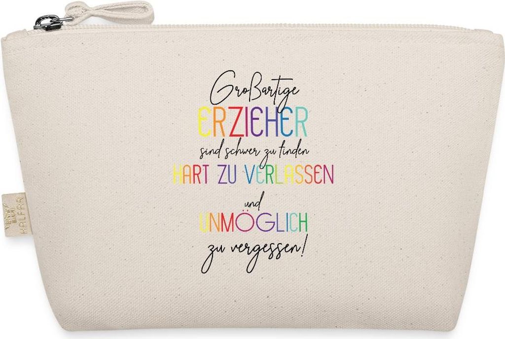 Spreadshirt Großartige Erzieher Abschied Täschchen, One size, Natur