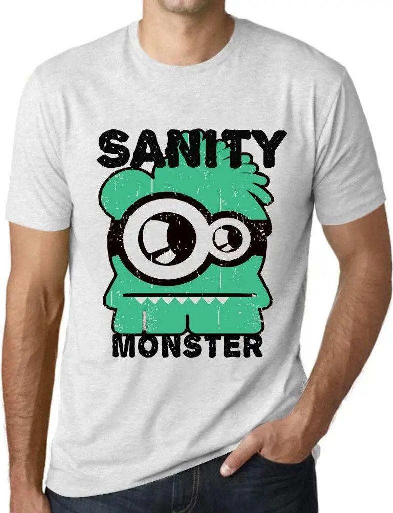 Herren Grafik T-Shirt Sanitätsmonster – Sanity Monster – Öko-Verantwortlich Vintage Jahrgang Kurzarm Lustige Druck Geburtstag Geschenk Mann