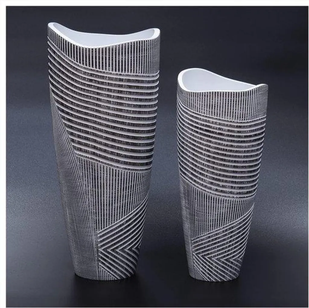 Duo de vases stables en résine pour pampa - Déco salon sans risque