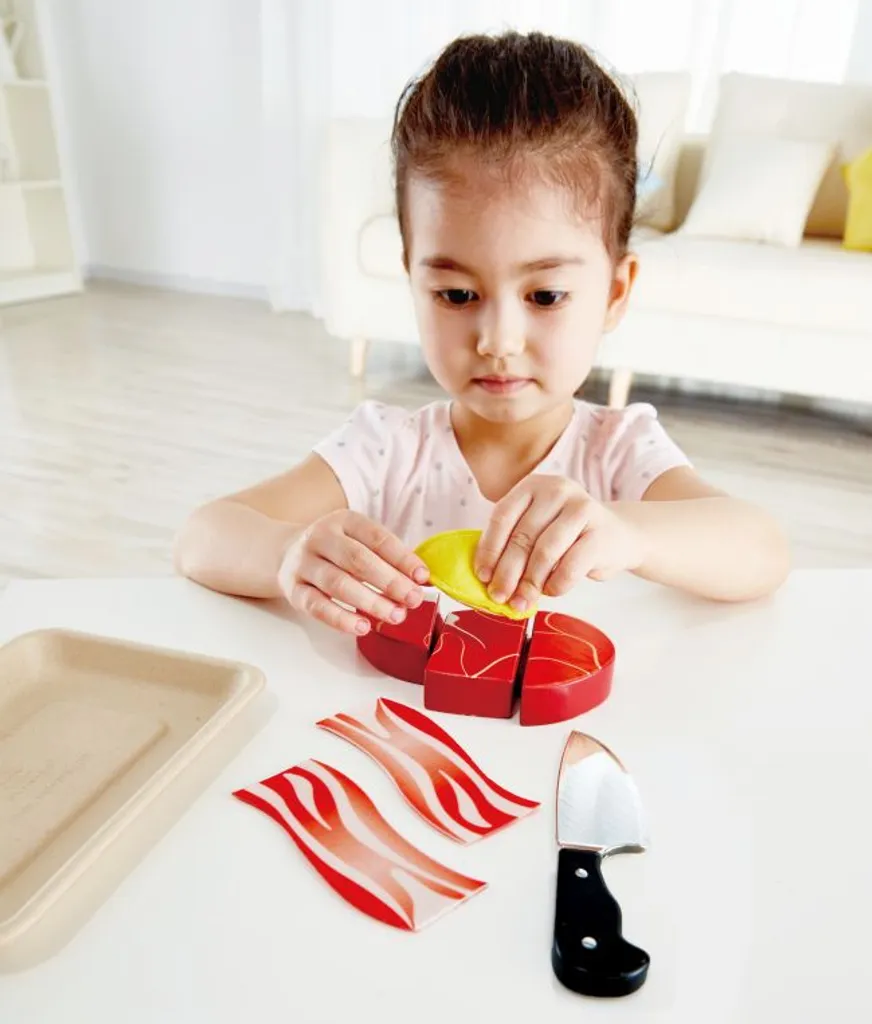 Set Poisson et Viande Hape avec Aliments à Découper Scratch en Bois - 6