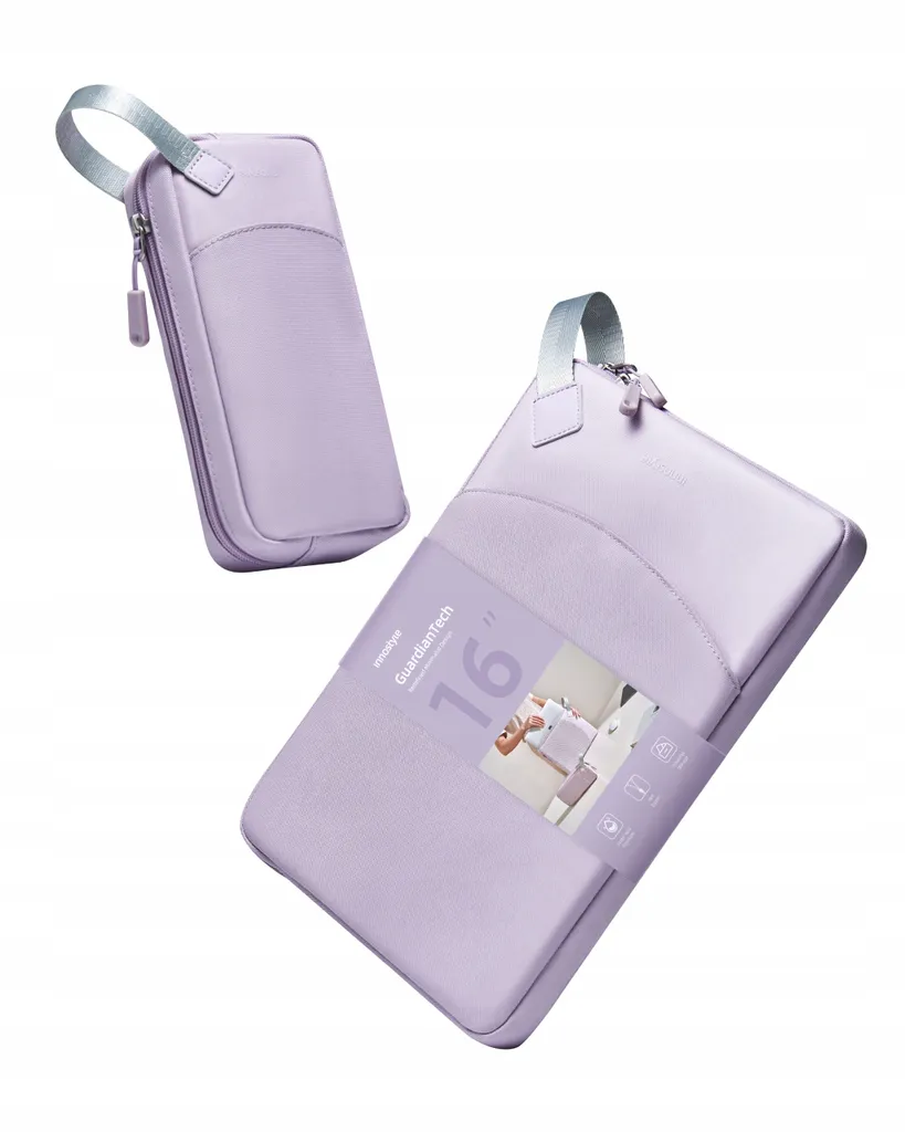 Sacoche Ordinateur 16 Pouces Imperméable Violette avec Étui de Rangement - 10