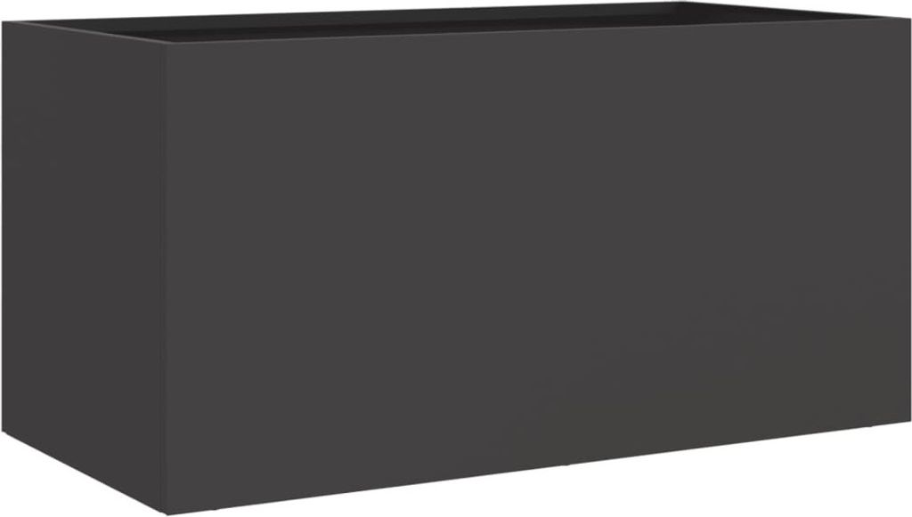 vidaXL Pflanzkübel Schwarz 62x30x29 cm Stahl Produktbild 