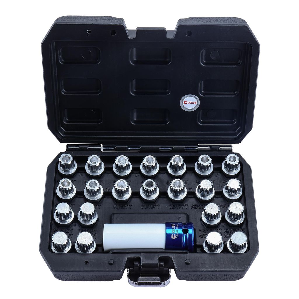 23-tlg. Felgenschloss Lösewerkzeug Set kompatibel mit VAG – Produktbild 