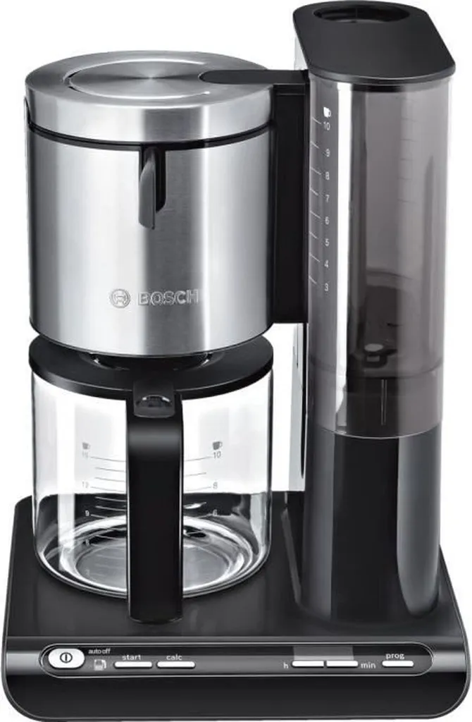 Machine à café filtre programmable Bosch Styline 1,25L Noir Intense