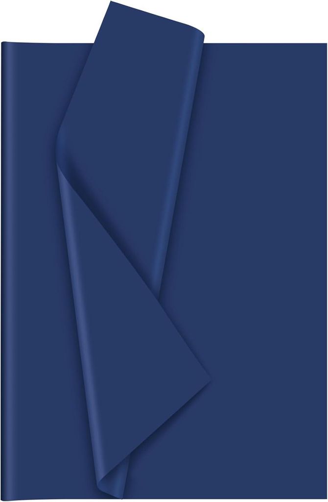 Seidenpapier Marineblau, 60 Blatt, 50 x 37 cm, Produktbild 