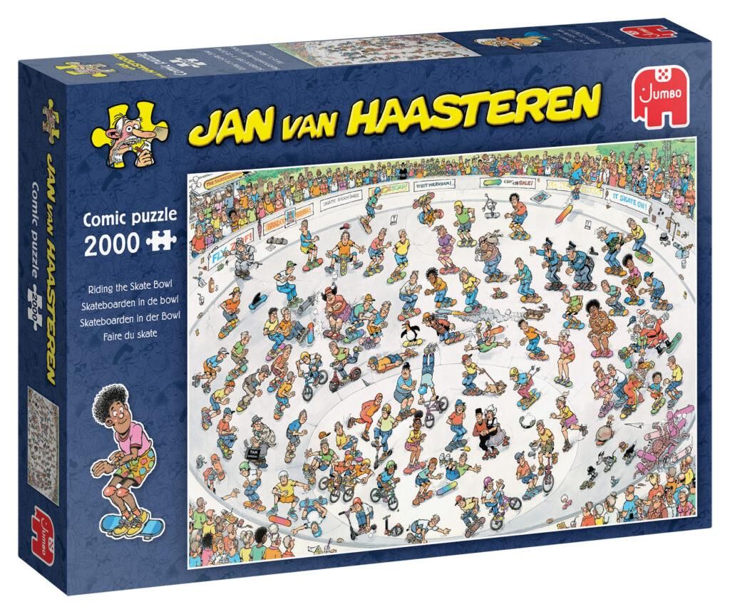 Jan van Haasteren - Skateboarden in der Bowl (2000 Teile), Produktbild 