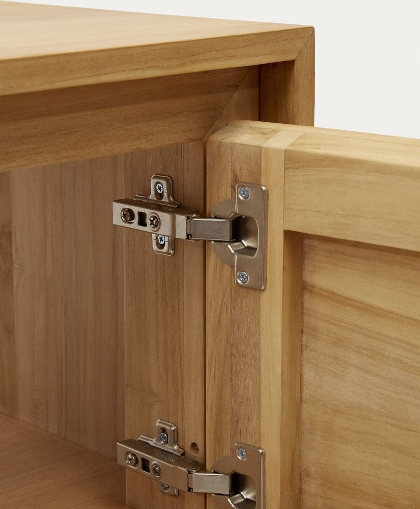 Badezimmerschrank Yenit 120 x 45 x 40 cm Teakholz Schrank Badezimmer