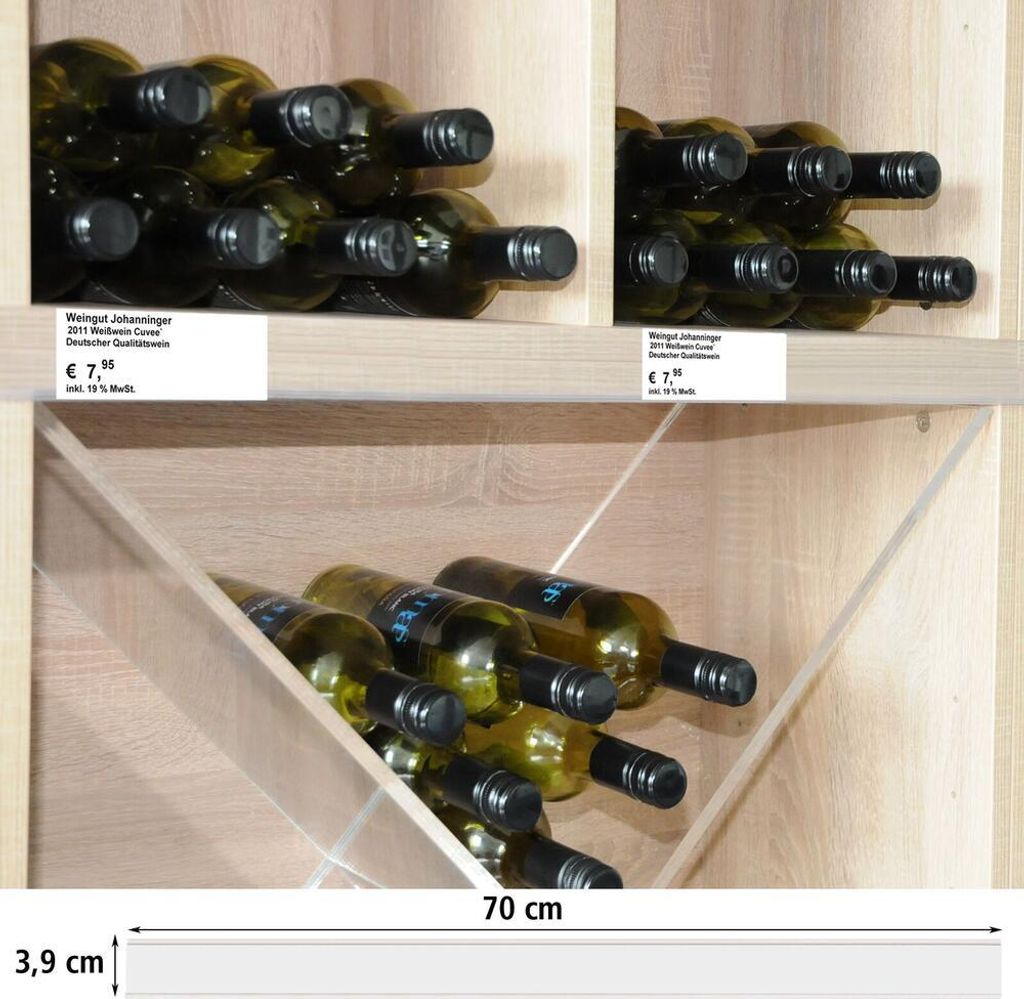 Scannerschiene 6er Set, H 3,9 x B 70 cm