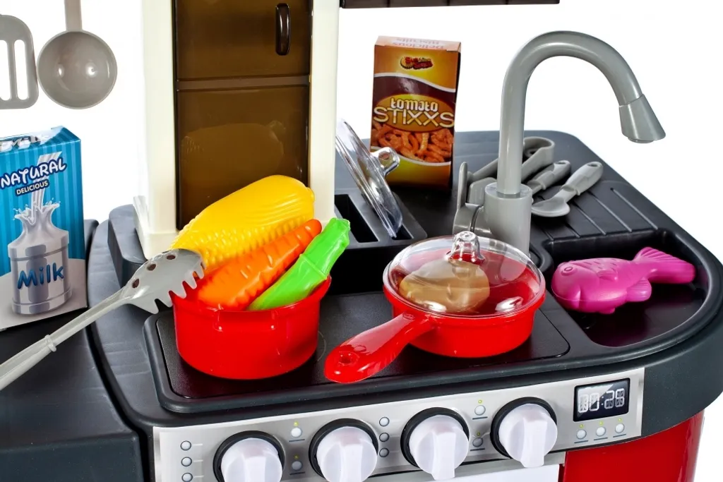 Cuisine enfant XXL interactive avec plaques de cuisson et évier intégré - 8