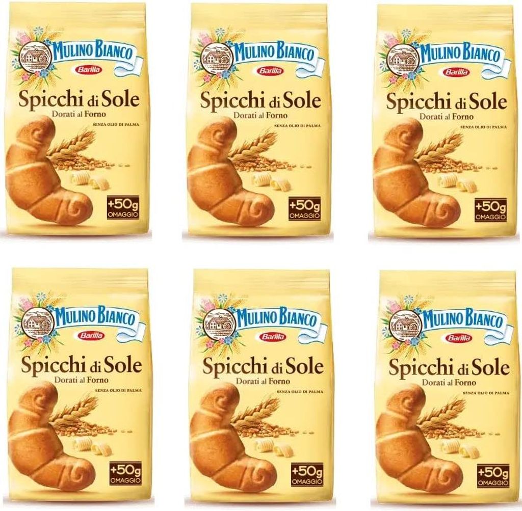 6x Mulino Bianco Kekse Spicchi di sole 350g Butterkeks Produktbild 
