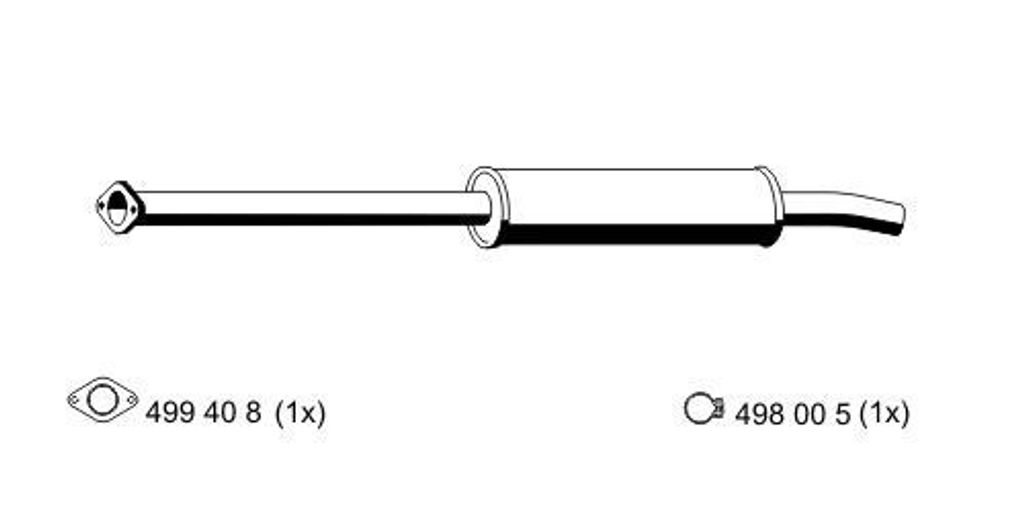 ERNST 670005 Vorschalldämpfer Schalldämpfer für MAZDA 3 (BK) 3 Stufenheck (BK)