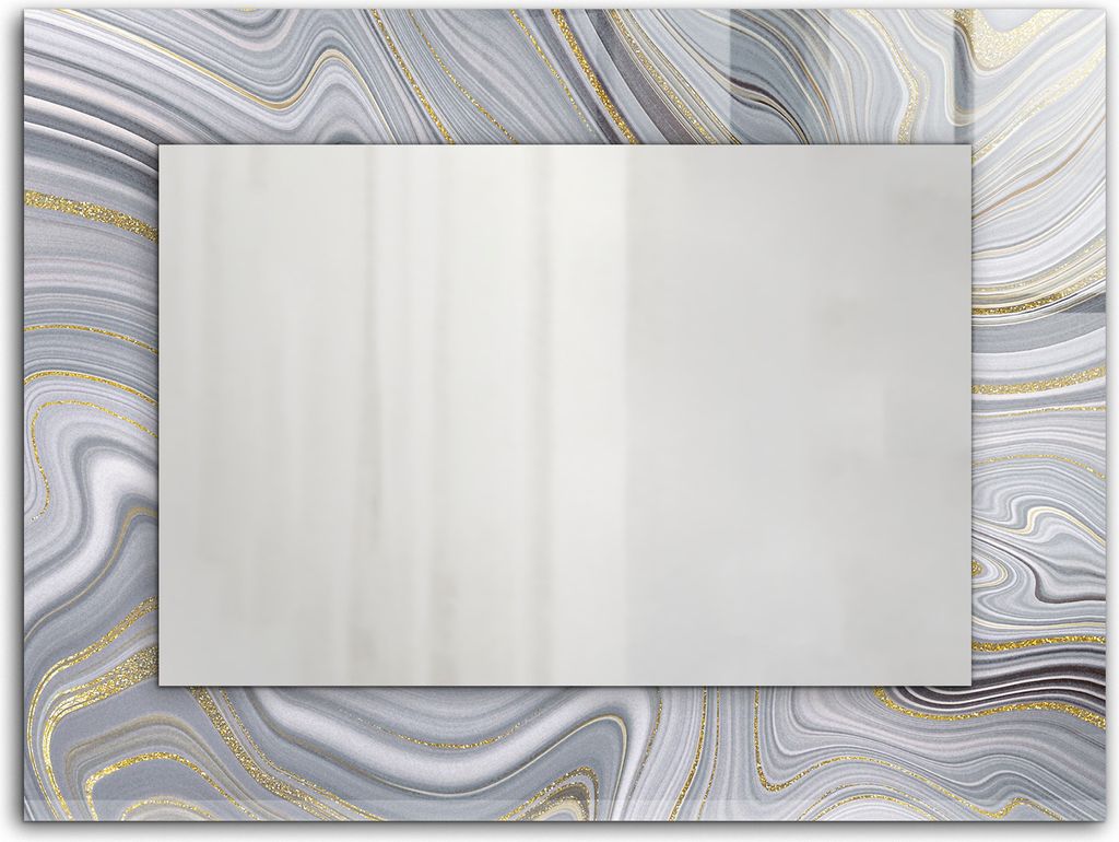 Abstrakte Marmormuster – Rechteckiger Spiegel mit Druck 80x60 cm – Modern - Dekorativ für die Wand