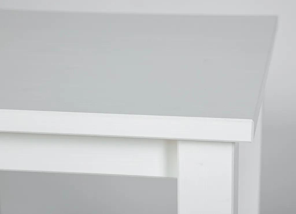 Table d'appoint Asgar blanc : structure robuste et finition laquée chic - 4
