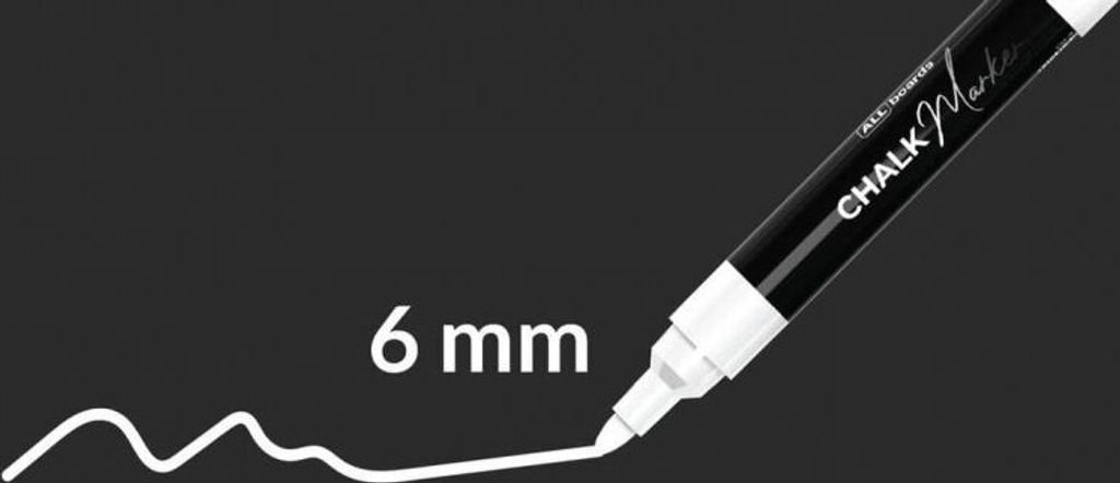 ALLboards CM-W ALLboards Kreidemarker weiß 6,0 mm, 1 St. Obrázok produktu 