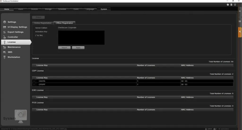 Espansione Video LevelOne FCS-9364T Licenza Software Onvif