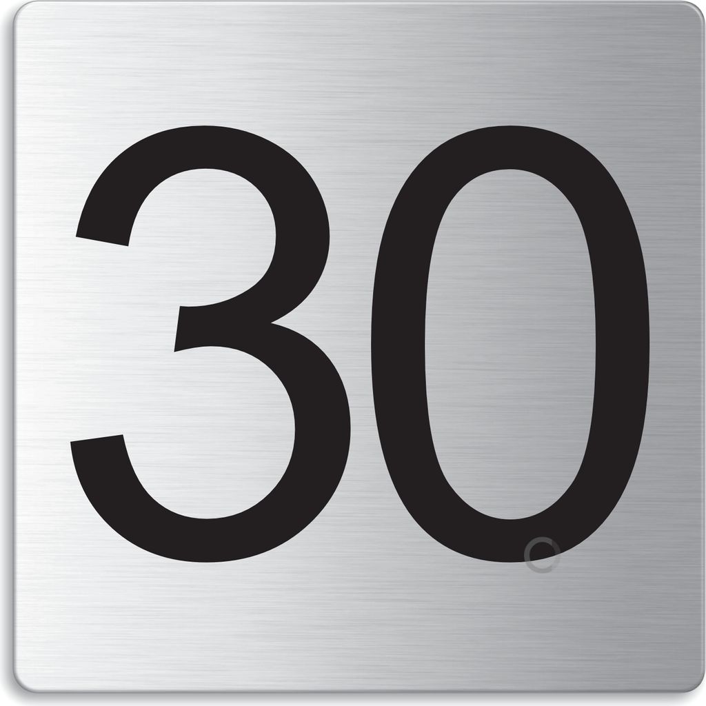 Türnummer I Zimmernummer I EdeIstahI TürschiId "30" I 85x85 Produktbild 