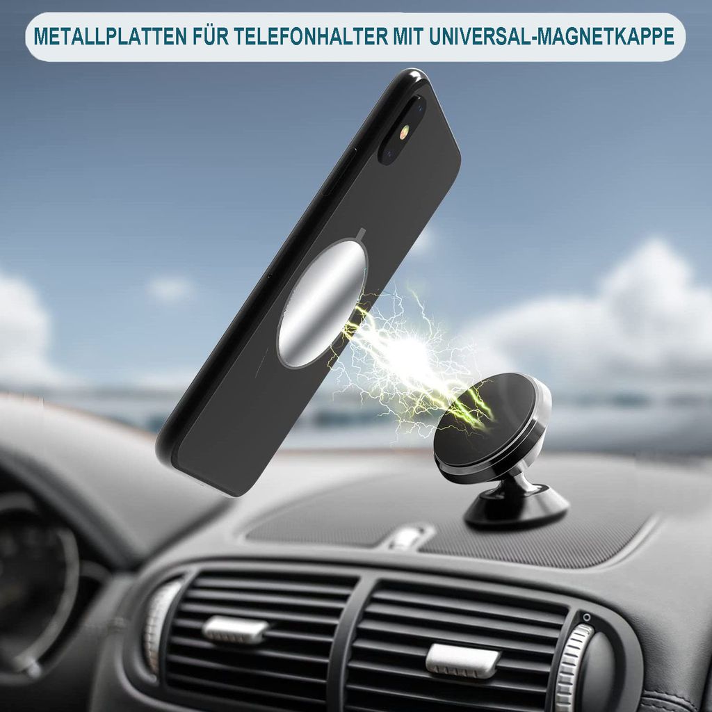 Metallplatte Metallplättchen Selbstklebend, 6 Stück Handy Produktbild 4