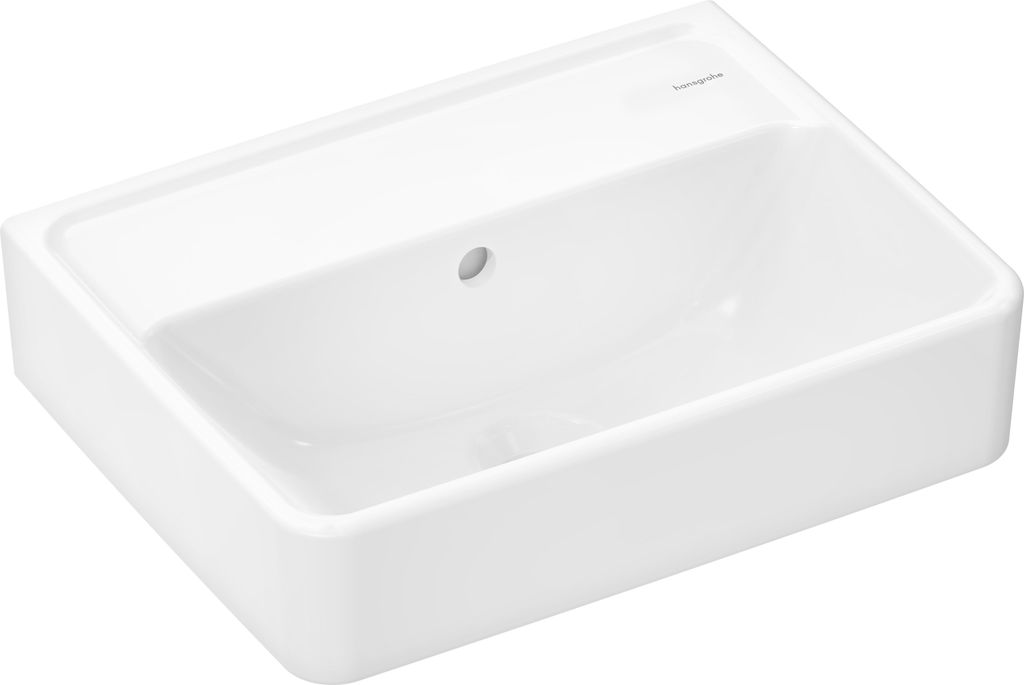 Hansgrohe Handwaschbecken Xanuia Q 450x340 mm ohne Hahnloch mit ?berlauf, SMC wei?, 61140450