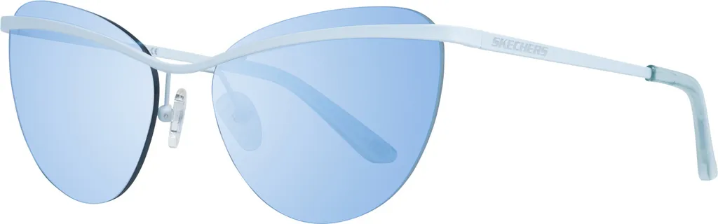 Lunettes de Soleil Plage et Ville : Skechers SE6105 Forme Chat Blanche