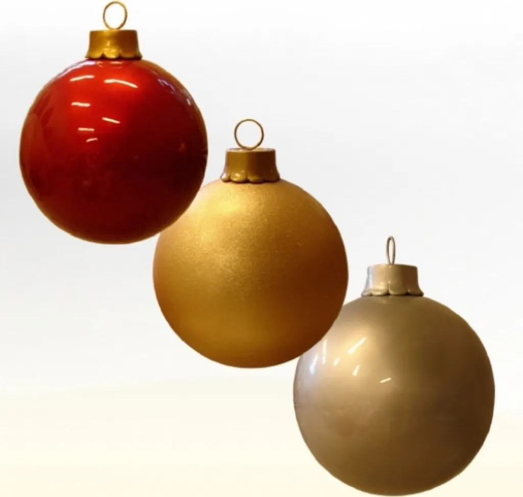 Boule de Noël géante 52cm en GFK pour décoration extérieure de jardin