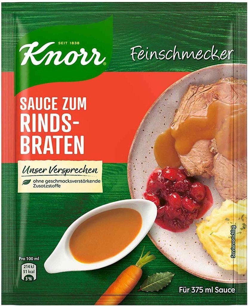 Knorr Feinschmecker Rindsbraten Sauce 47g Produktbild 