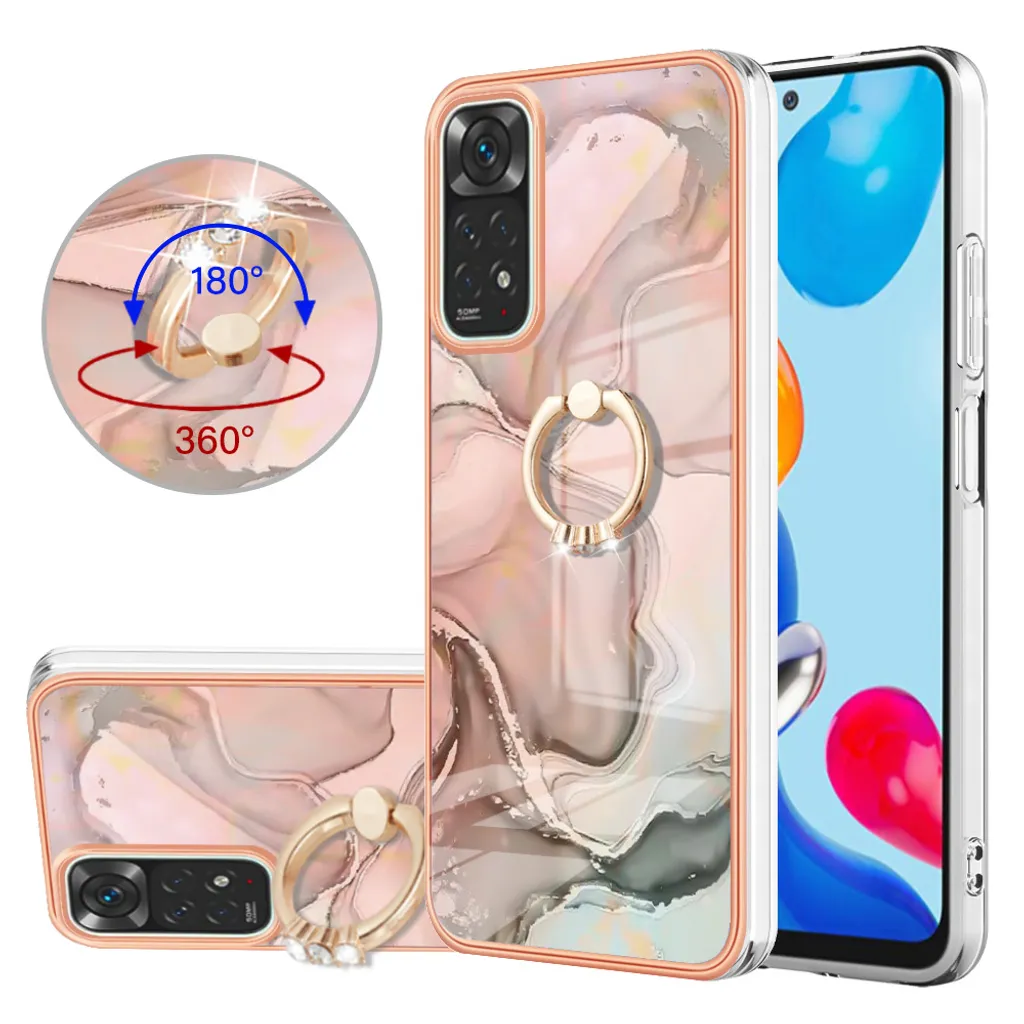 Custodia Protettiva Redmi Note 11S Silicone Bumper Anello Crème