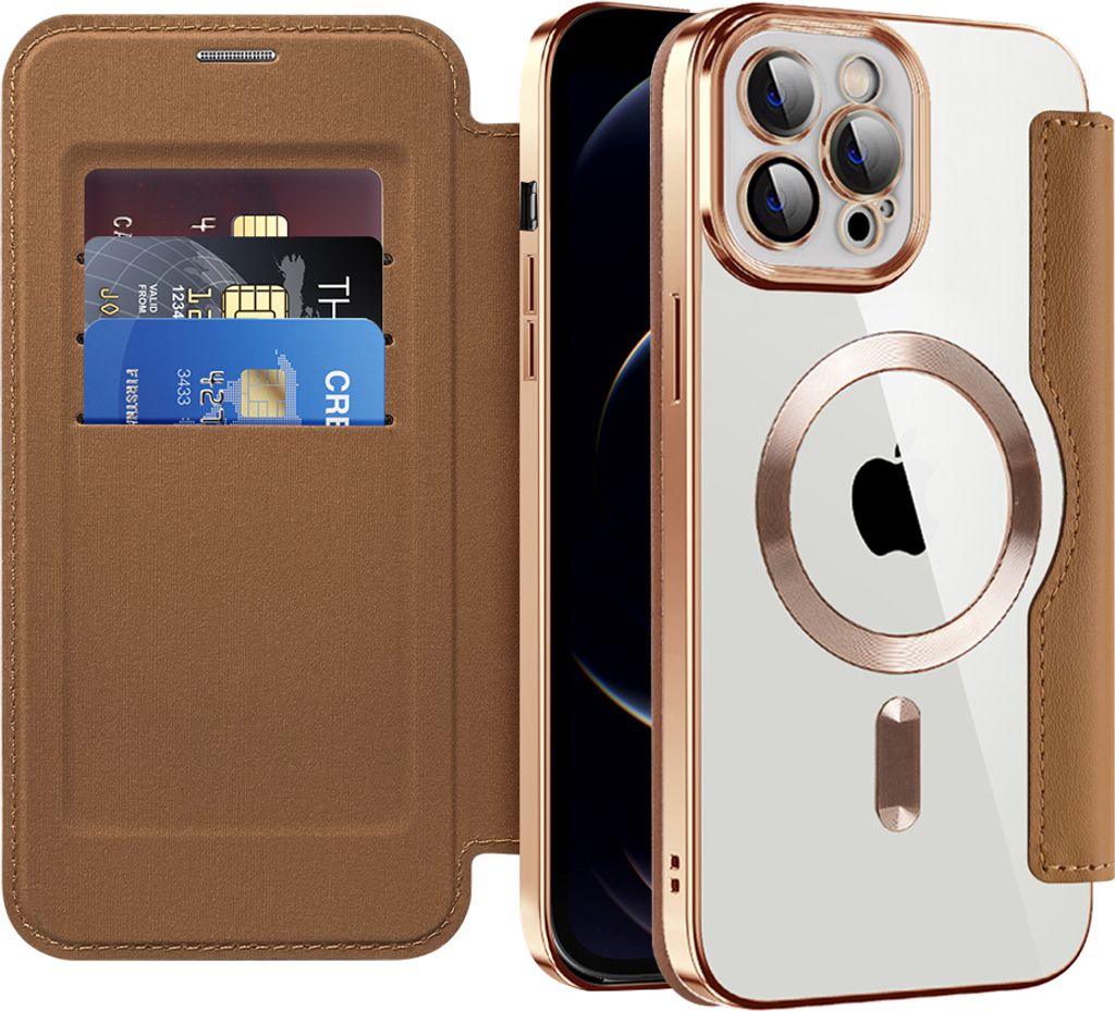 Klapphülle für iPhone 12 Pro Kompatibel mit Magsafe, Klar Produktbild 