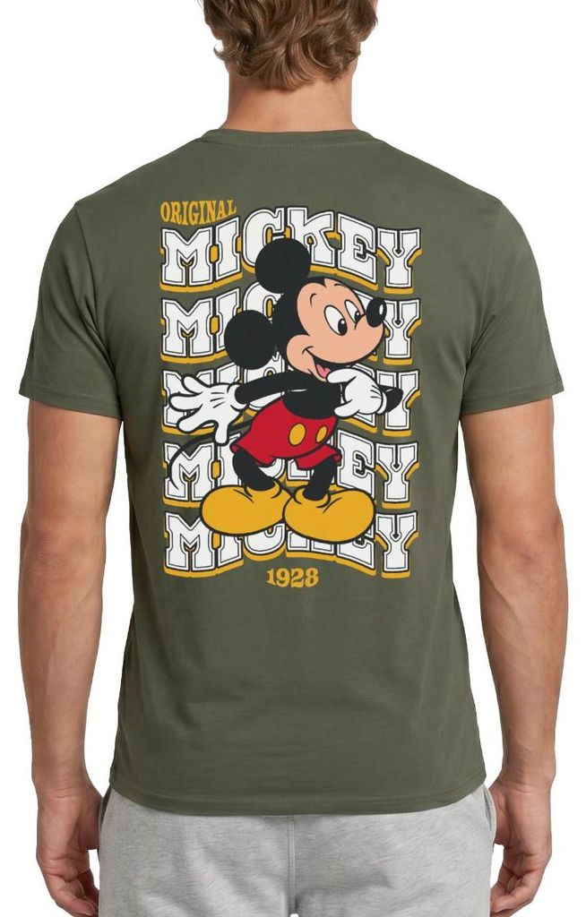 Mickey & Minnie Mickey Mouse Original 1928 Männer T-Shirt, XXL, Militärgrün