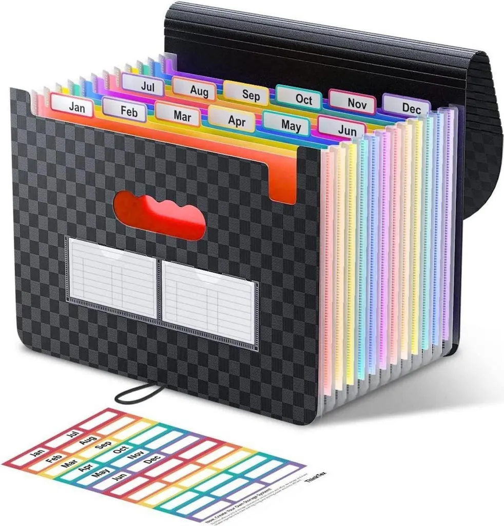 ThinkTex Cartella Espandibile Design 12 Pockets | Organizer A4