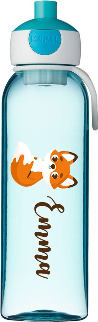 Wasserflasche für Kinder Personalisiert mit Namen zur Schule Kindergarten Sportflasche für Getränke Auslaufsichere Trinkflasche mit einem starke...