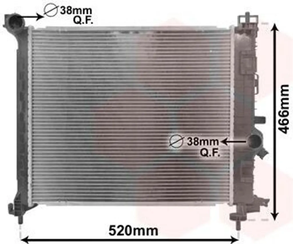 Radiateur de refroidissement moteur Van Wezel pour Opel Meriva B