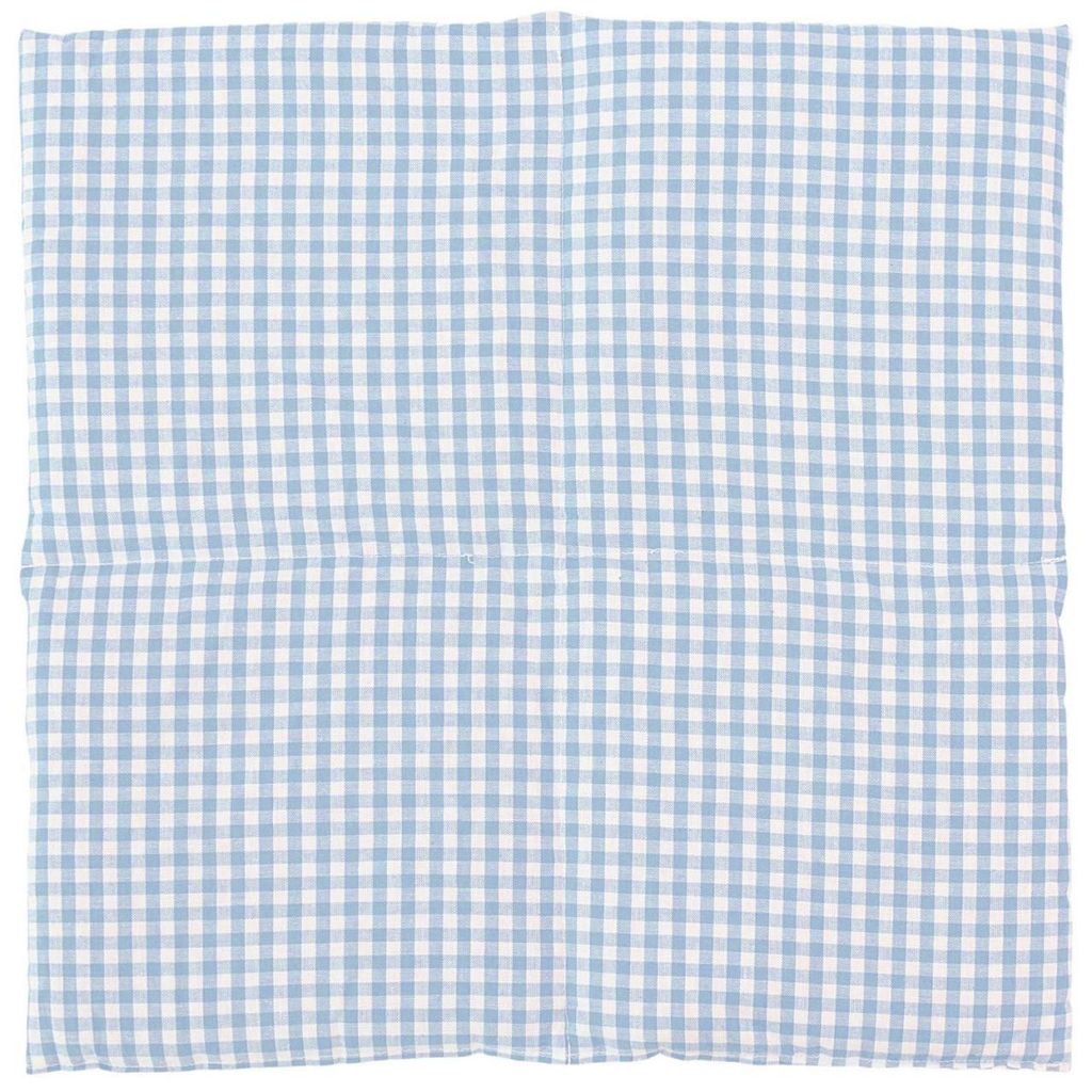 Bio-Bio Dinkelkissen 40x40cm 4-Kammer XXL Bio Füllung & Bio Stoff hellblau-weiß - Wärmekissen Körnerkissen
