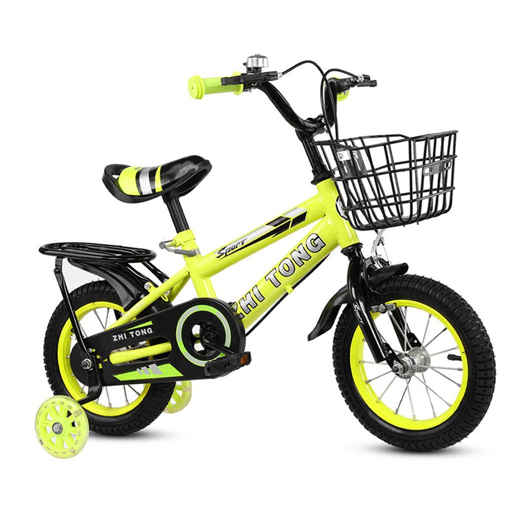 12/14/16 Inch Children Bike Boys Girls Toddler Bicycle Adjustable Height Kid Bicycle with Detachable Basket for 2-7 Years Old