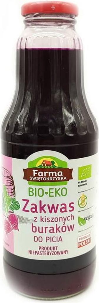 ZAKWAS Z BURAKÓW KISZONYCH NIEPASTERYZOWANY BEZGLUTENOWY BIO 700 ml - FARMA ŚWIĘTOKRZYSKA
