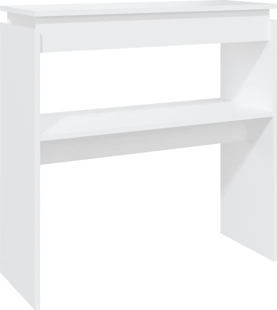 vidaXL Konsolentisch Weiß 80x30x80 cm Holzwerkstoff