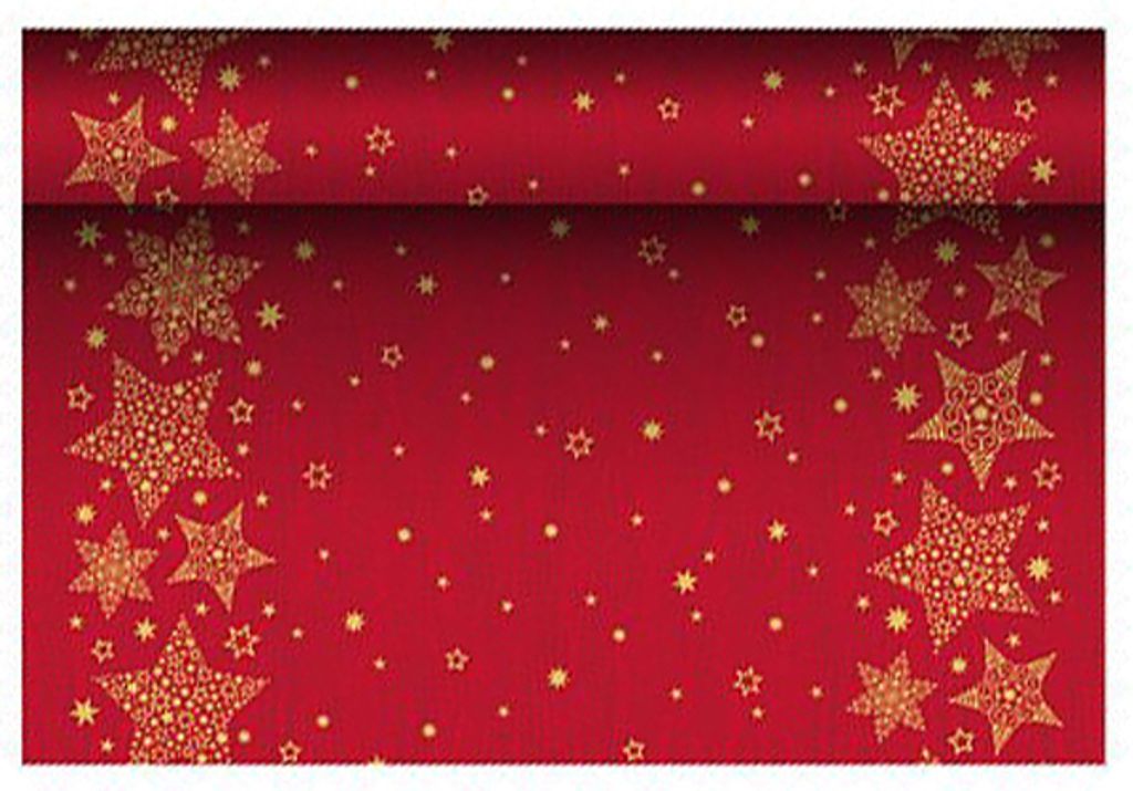 PAPSTAR Weihnachts-Tischläufer "Christmas Shine" rot Produktbild 