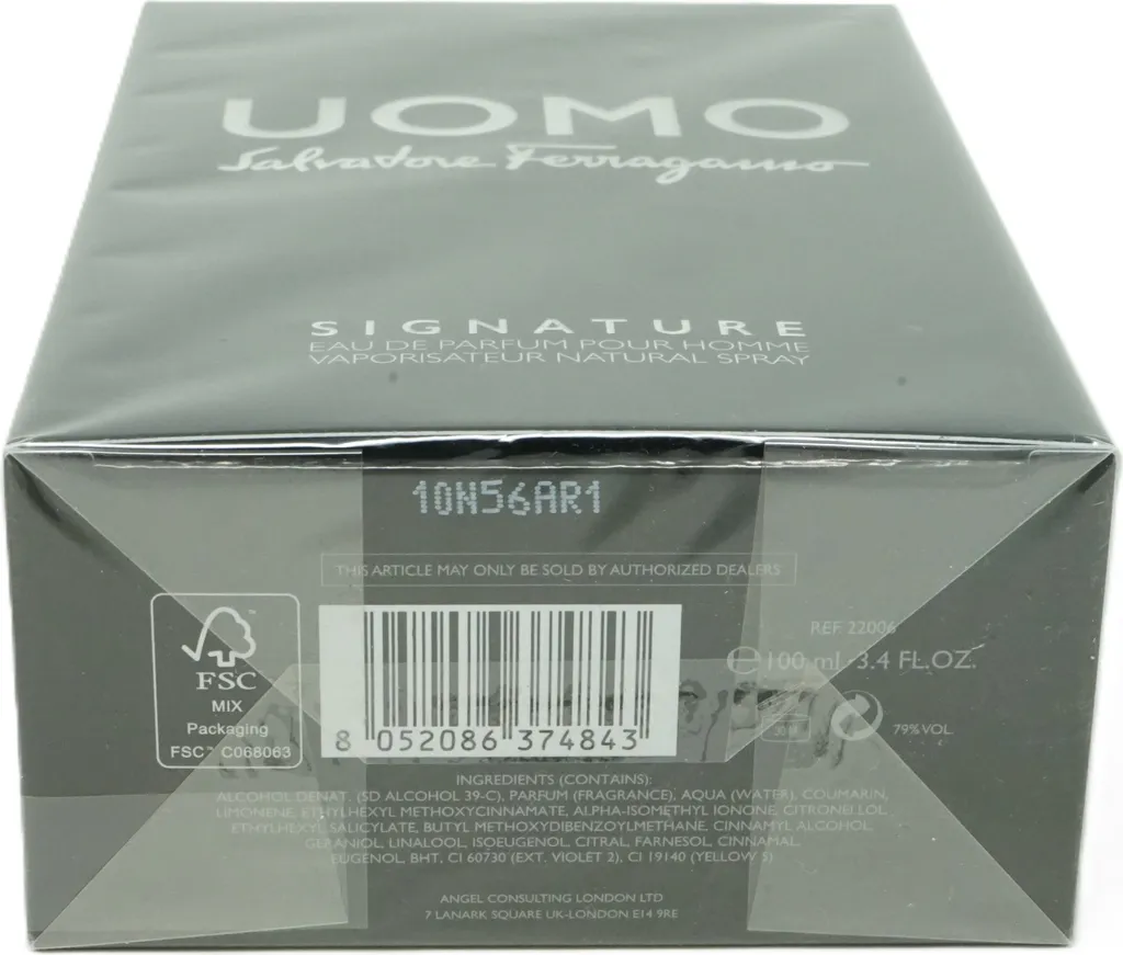 Uomo Signature Salvatore Ferragamo Parfum Intense Cuir et Tonka en 100ml