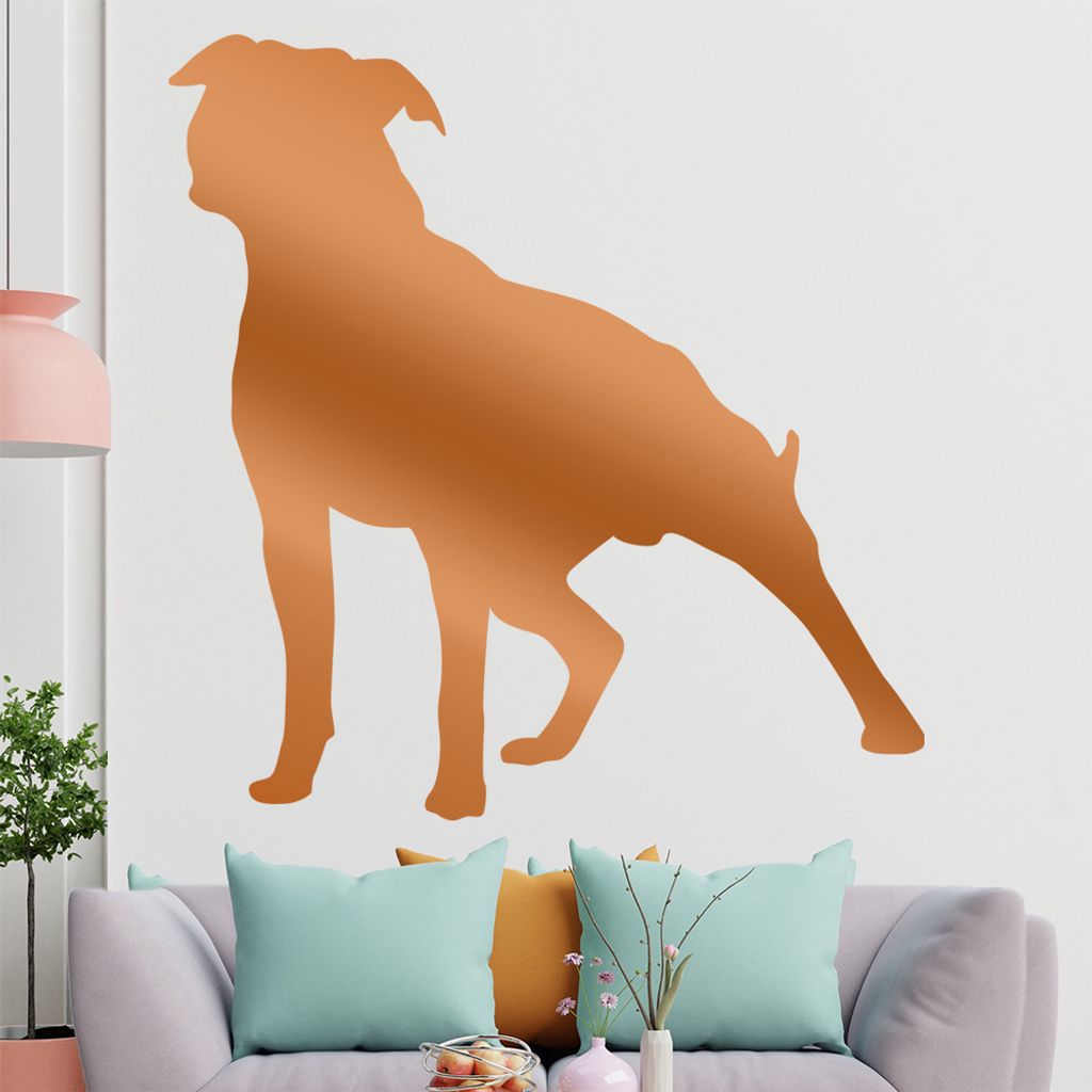 KIWISTAR Stafford Silhouette Wandtattoo in 6 Größen - Wandaufkleber Wall Sticker - Dekoration, Küche, Wohnzimmer, Schlafzimmer, Badezimmer