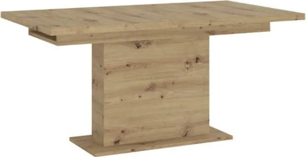 Table extensible Luci rectangulaire en bois blanc de 160 à 210 cm