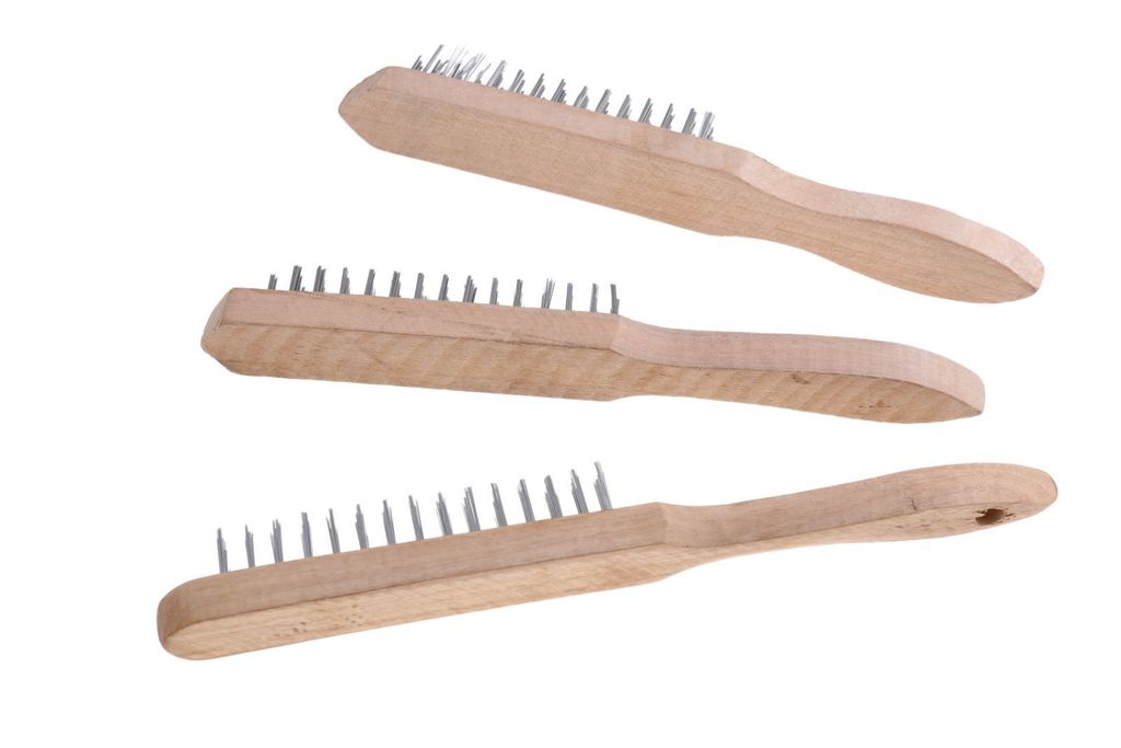 Stahl Drahtbürsten 3 Stück Holz NEU Art. 3002326