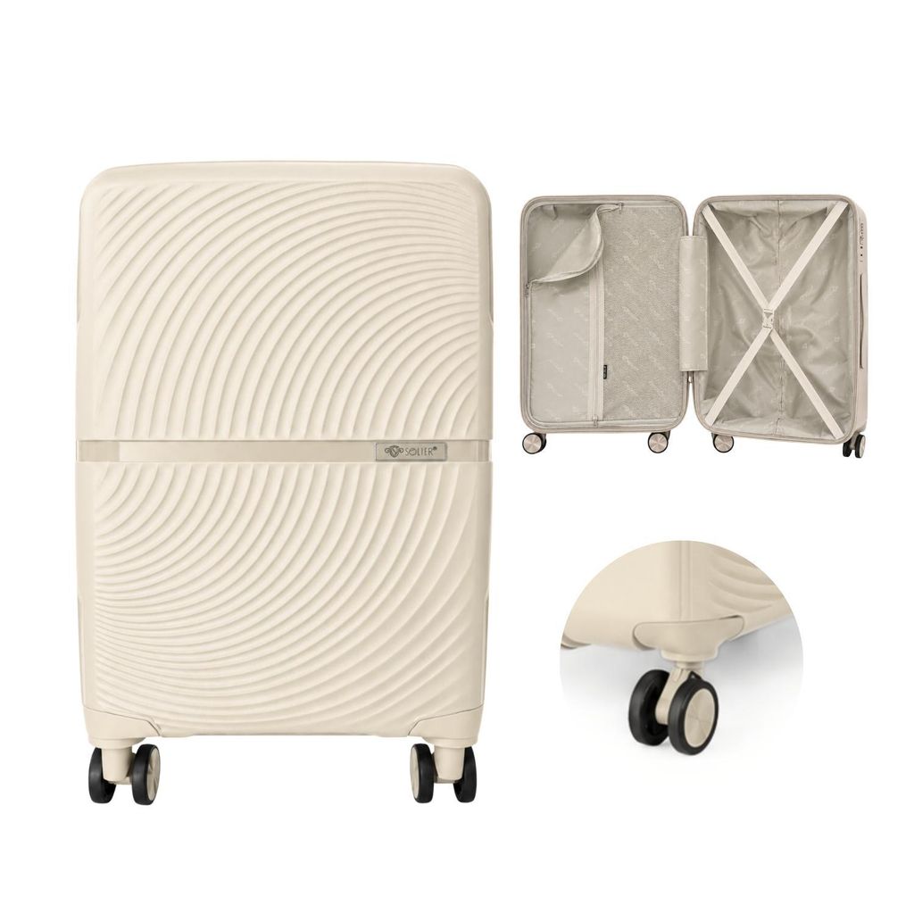 Valise cabine Solier, 53x35x20 cm, avec serrure TSA et 8 Image du produit 