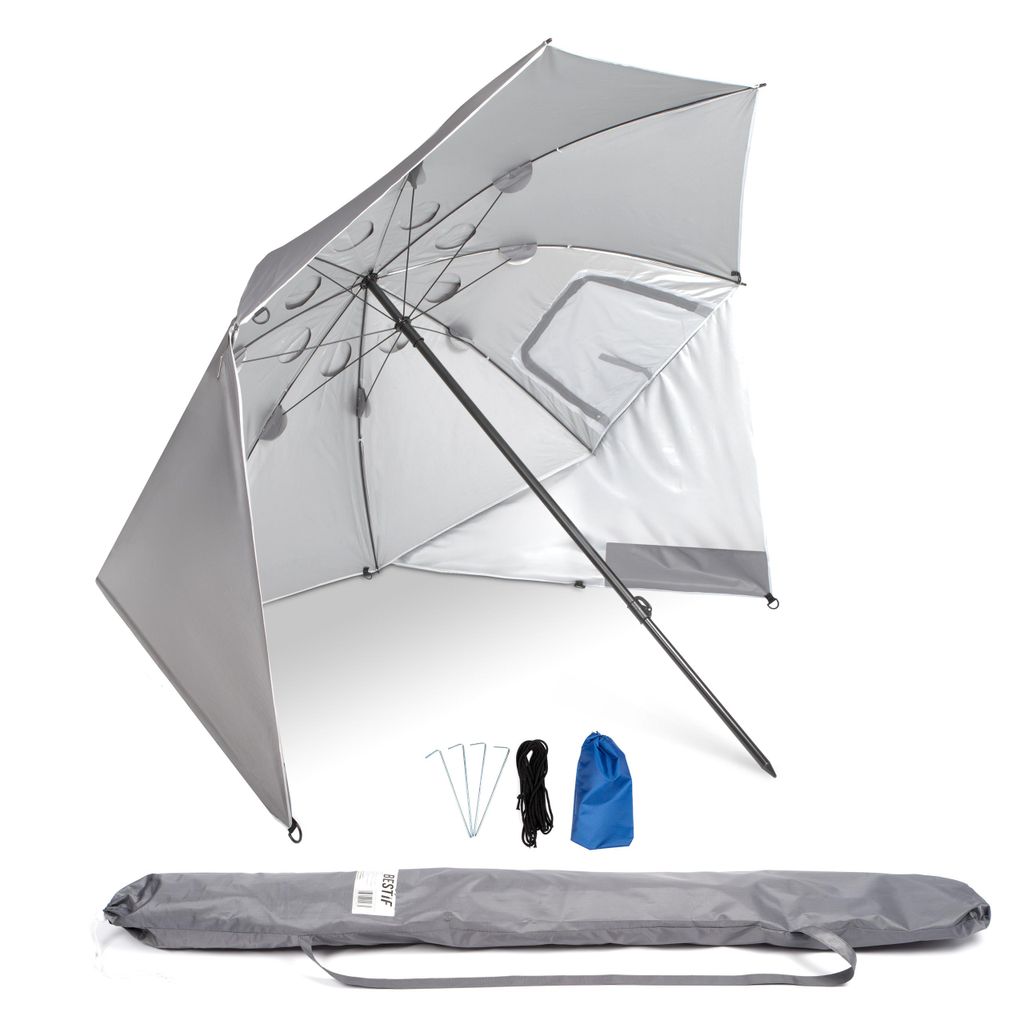 Sonnenschirm Strand Balkon Strandmuschel XXL 2IN1 Produktbild 